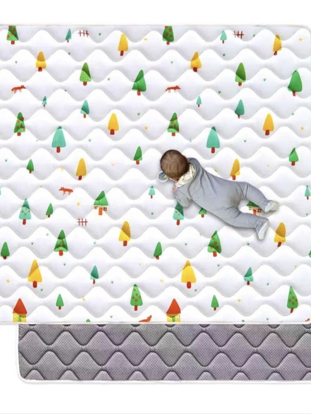 NEW! Premium Foam Baby Play Mat 79" X 63", Thick Crawling Mat Odorless Cotton
